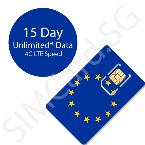 15 Day Europe Data Only SIM Card SIMCard.SG