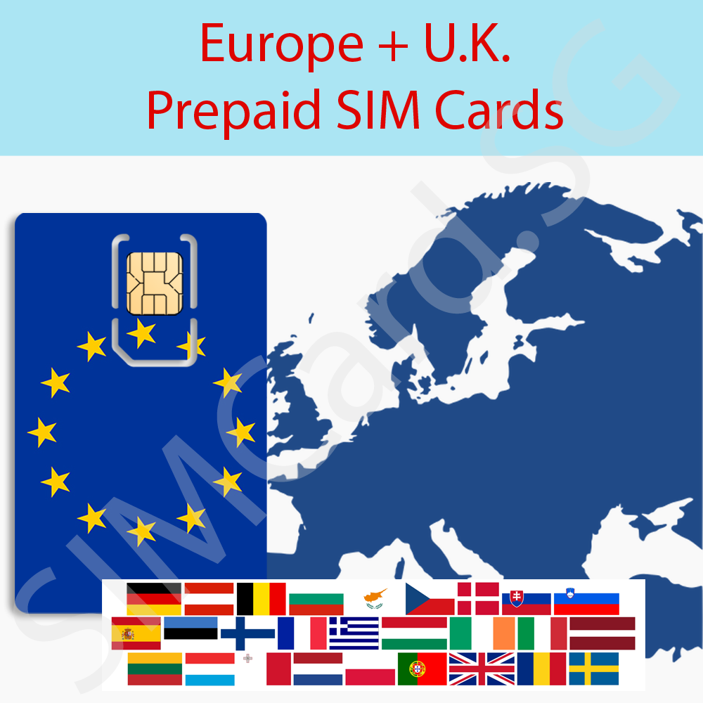 Europe / European Union + United Kingdom SIM Cards SIMCard.SG