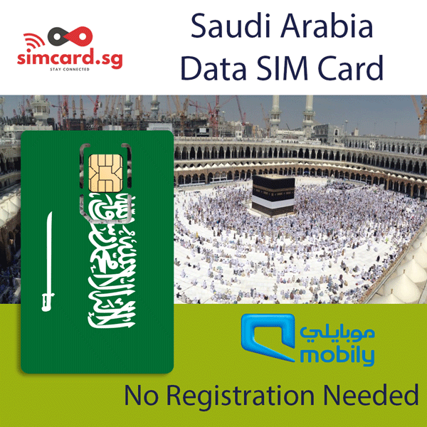 Saudi Arabia SIM Card Data Only SIMCard.SG